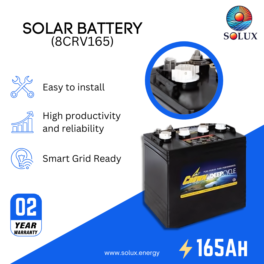 This is an image of Crown Deep Cycle GC8 Battery 8CRV165
